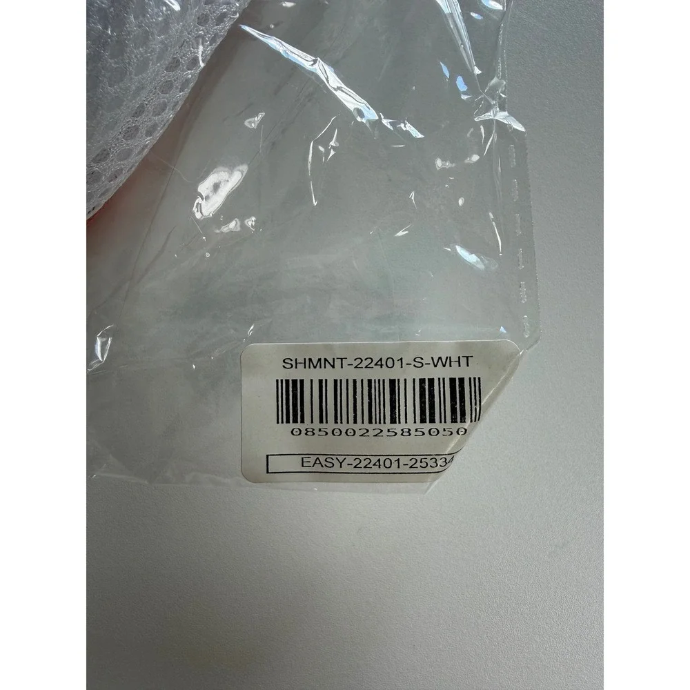 Shapermint Bra Saver Mesh Laundry Bag White Orange Trim SHMNT-22401-S-WHT NWT